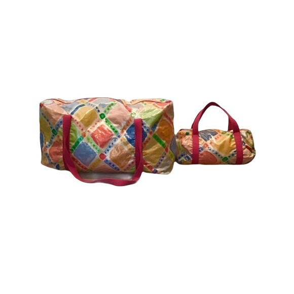 Travel Duffle Bags Lightweight Multicolor Set of Two - Picture 1 of 4
